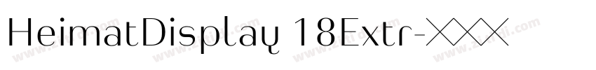 HeimatDisplay 18Extr字体转换